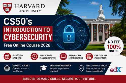 Harvard CS50 Cybersecurity Course 2026 – Free Online Course with Certificate